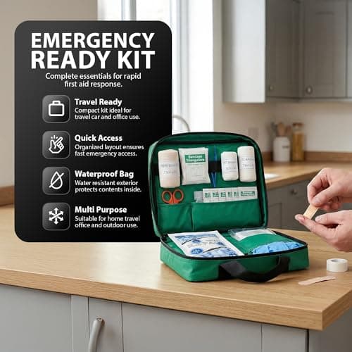 ZENO First Aid Kit 90 Piece | First Aid Kit Home | Home & Office Emergency First Aid Kit | Includes Eyewash | 2X Ice Packs and Emergency Blanket for Office, Car, Caravan, Workplace, Travel — view 5