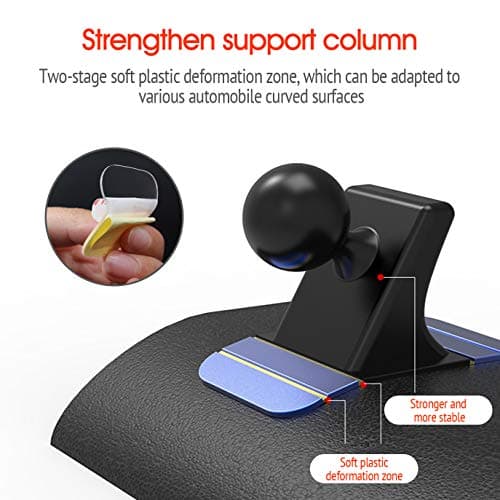Car Phone Mount Without Magnetic, Stick On Dashboard 360° Rotatable Universal Cell Phone Holder with Ultra-Lock Quick Mount Strongest Adhesive Compatible with iPhone/Google 【Series C - 1st Gen】 — view 5
