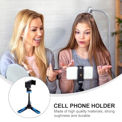 Blue Retractable Selfie Stick Portable Mini Phone Tripod Holder — view 3