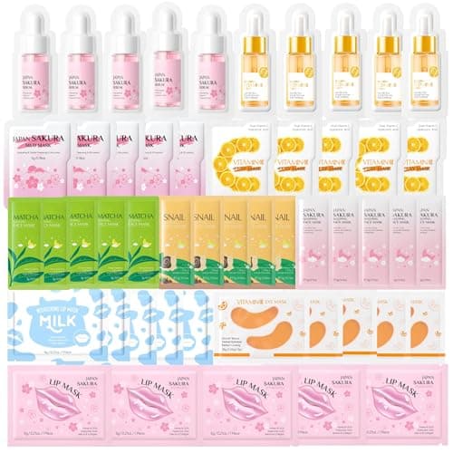 50PCS Pamper Gifts for Women, Face Masks Skincare Set, Sakura Self Care