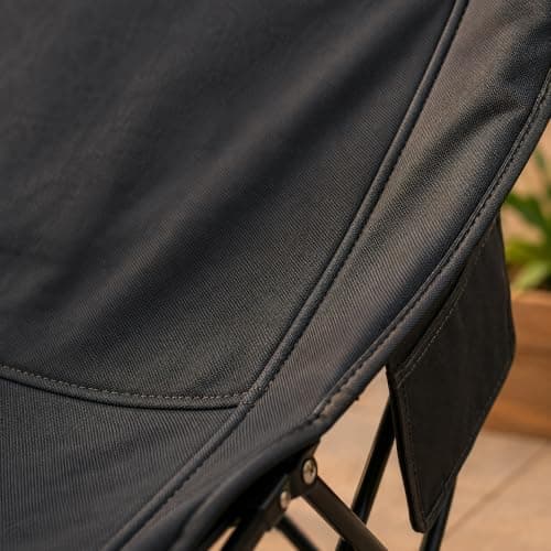 Emirates Living Reclining Camping Chair | 2 in1 Foldable Lounge Chair Bed with Adjustable Backrest | Extra Thick Cotton Padding | Portable Outdoor Chair for Garden, Camping & Travel — view 4