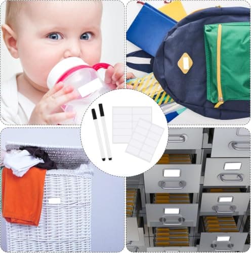 Name Labels for Clothes Kids 100Pcs Self-Adhesive Uniform Tags with Markers — view 4