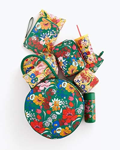 Ban.do Getaway Suitcase Tag for Travel, Green Floral Durable Vegan Leather Luggage Identifier, Superbloom — view 4