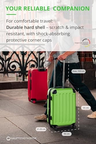 Hauptstadtkoffer Spree – Cabin Luggage, 55 × 35 × 20 cm for All Airlines, Travel Suitcase, Hard Shell Trolley, Carry-On Suitcase, Camouflage — view 3