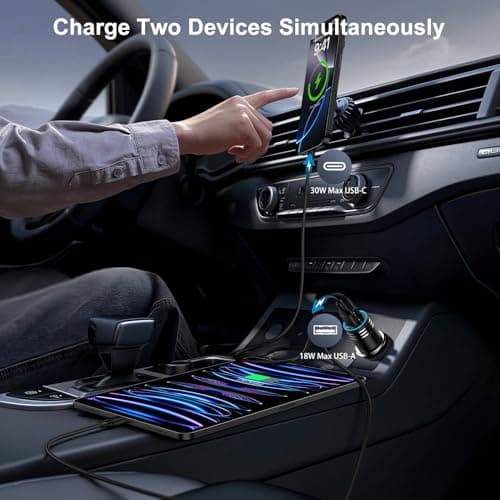 Samsung Car Charger Fast Charge, USB C Car Phone Charger Cigarette Lighter — view 4