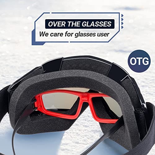EasYoung Adult Ski Goggles, 2-Pack Snowboard Goggles for Youth, Teens, Men & Women, Wide View Snowmobile Goggles — view 4