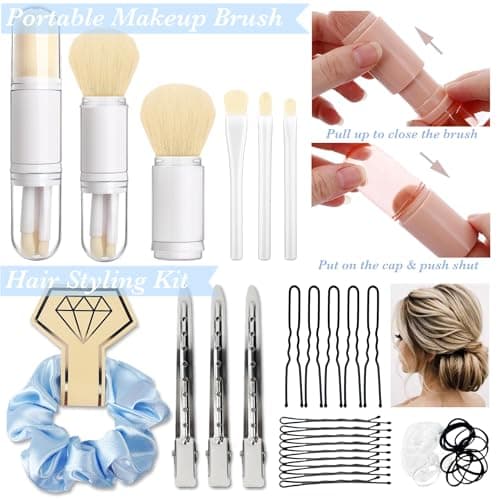 ARK Survivor Women's Wedding Emergency Kit 39 Essential Items for Brides Team Bride All in One Travel Kit Personal Care Women's Travel Set (Sky Blue) — view 3