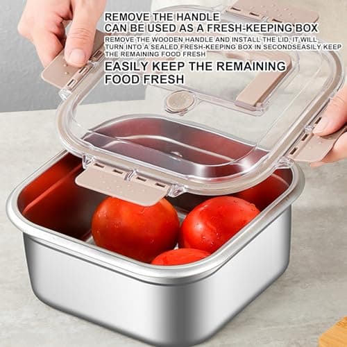 Deep Fryer With Basket - Home Deep Fryer | Spill Proof Kitchen Frying Pan, Frying Pot For Camping, Beach, Travel, Hiking, And Dining Room Cooking, Durable Non-Stick, Easy To Clean — view 4