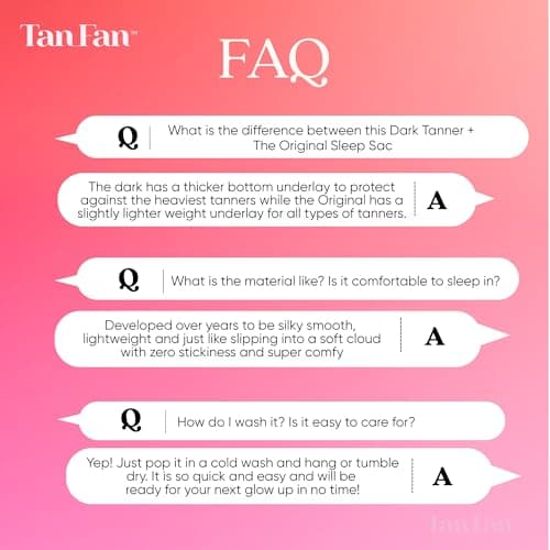 Self Tan Sleep Sac – Dark Tan Edition (Pink) – Protect Sheets from Dark Tanner - No Transfer Guarantee – 100% Silky Cool, Thicker Bottom, Lightweight Top, Foot Openings – Large Roomy Comfy — view 6