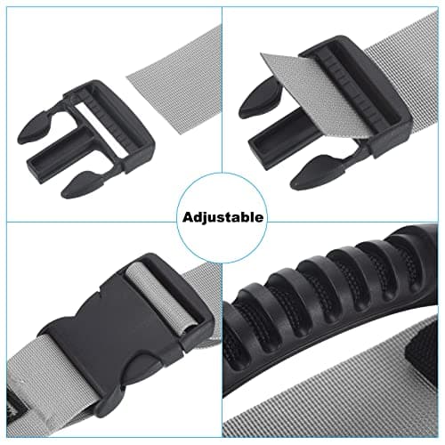 PATIKIL Carrying Strap with Handle, Adjustable Nylon Belt for Moving Lifting Boxes Grocery Luggage, Gray — view 4