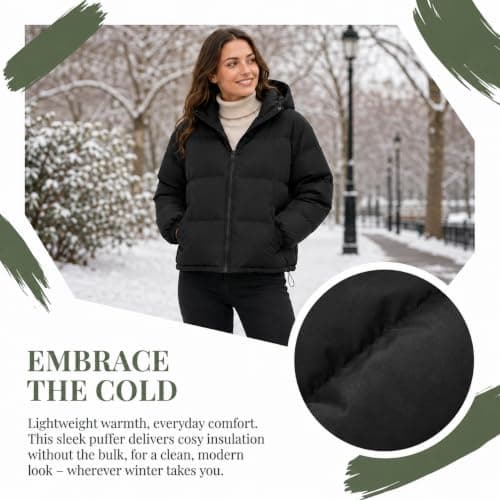 Lcyu Winter Jackets Puffer Coats Ladies Hood Waterproof Quilted Down Jacket — view 6
