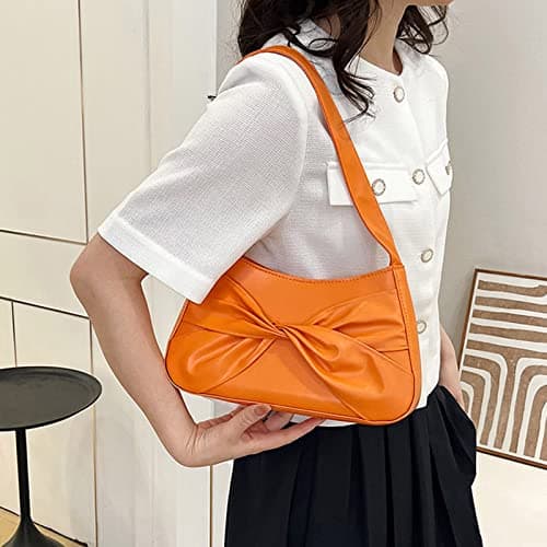 VaiKanhai Pocket Projector Solid Color Bow Personality Simple Armpit Square Pockets Ashtray, orange, One Size — view 2