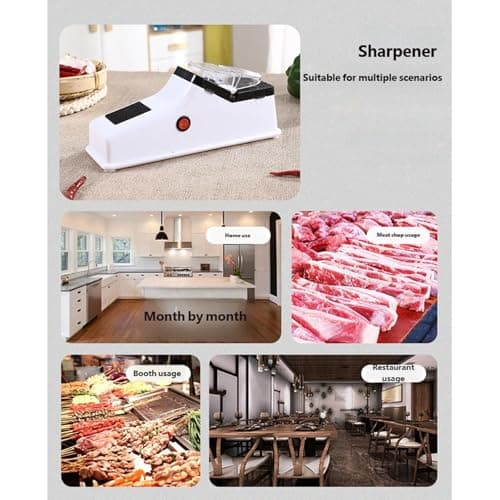 Portable Electric Knives Sharpener with USB Port and 6 Grinding Discs Ideal for Outdoor Activities Cooking Theme Parties Kitchen Accessory — view 3