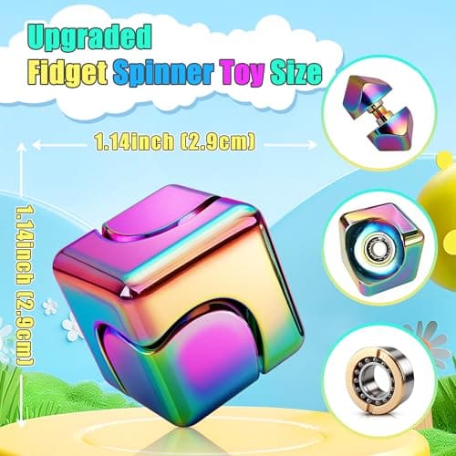 Aolcev Metal Fidget Spinner Cube Fidget Toy for Adults Gadgets Desk Toy — view 2
