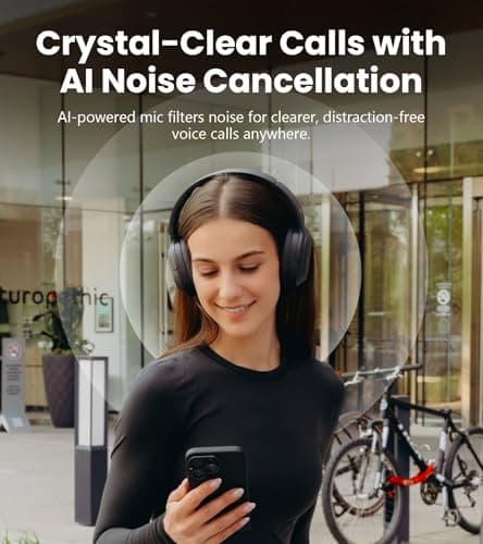 Edifier W820NB Plus Gen 2 Over-Ear Noise Cancelling Headphones, Navy — view 6