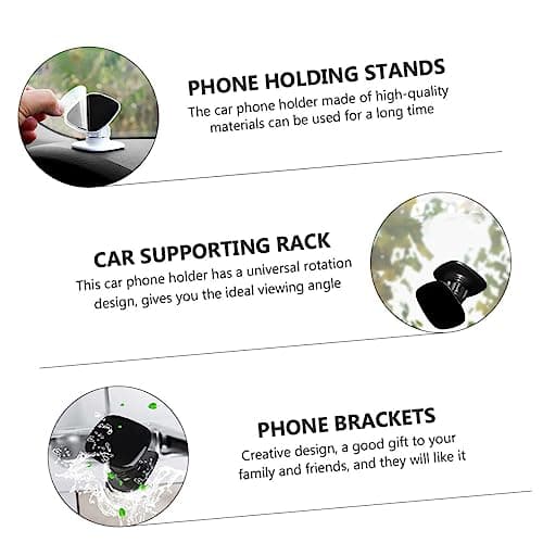 SEWACC 2Pcs Adjustable Car Phone Holder Mount Brackets Black ABS Material with Creative Design Protects Mobile Suitable for Car Dashboard and Windscreen Use — view 5