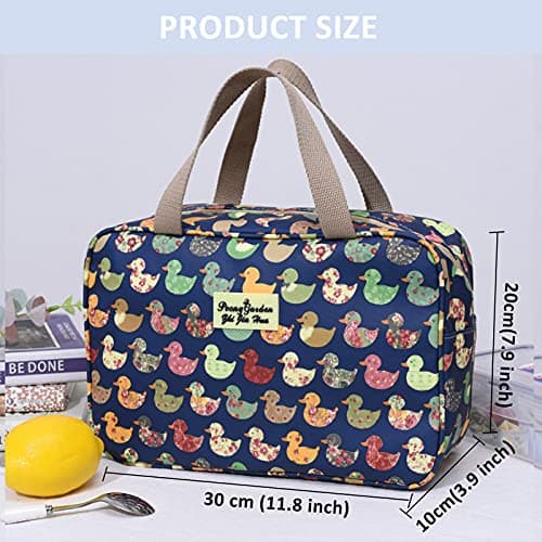Toiletry Bag, Large Travel Hanging Make up Wash Bags, Portable Waterproof Cosmetic Bag, Light Blue White Bear Toiletry Kit, Bathroom Storage Case for Women Girls Ladies (Color Duck) — view 2