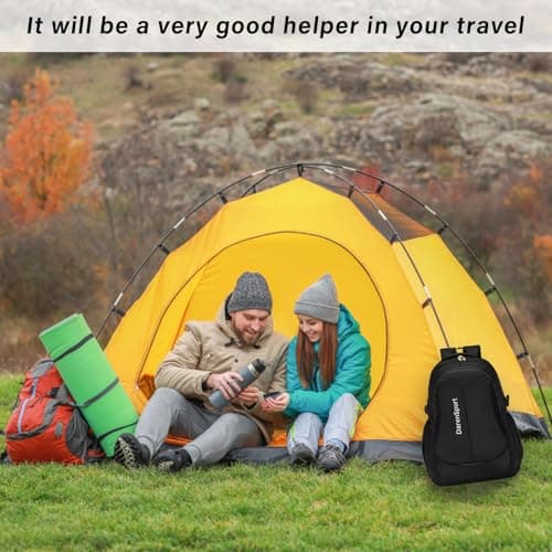 hjwanyin Travel Backpack Durable & Water Resistant, Day Pack Backpack, Breathable Padded Back & Straps, Unisex Durable Handy Daypack for School Work Hiking Camping Travelling, Rucksack for Men — view 6