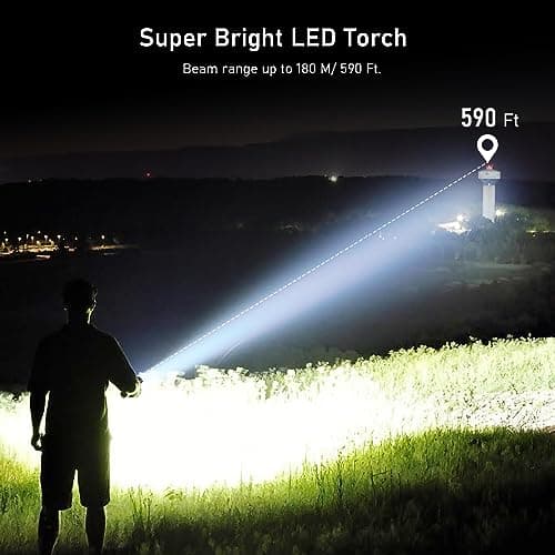 Blukar LED Torch Rechargeable, 2000L Super Bright Flashlight with 5 Modes — view 2