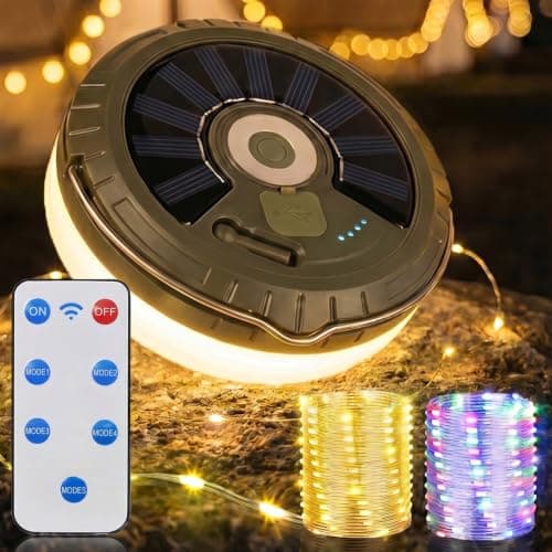 Equipery Solar Camping String Lights 10m with Remote and Reel