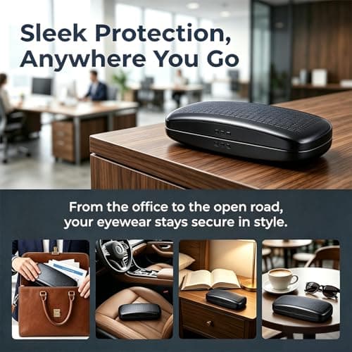 Philley Sunglasses Aluminum Ultra-Light Eyeglasses Case Glasses Case(Black) — view 6