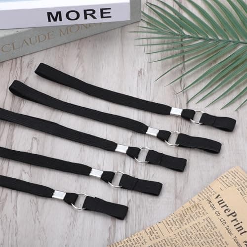 Exircy 5Pcs Black Elastic Loop Walking Stick Wrist Straps, Anti-Slip from Handle Straps Band Black Nylon Strap Wrist Strap Fit for Collapsible Foldable Walking Stick, Crutches — view 5