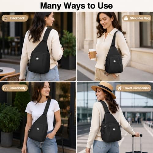 3 in 1 Anti-Theft Small Crossbody Bag, Waterproof Oxford Tote for Women — view 2