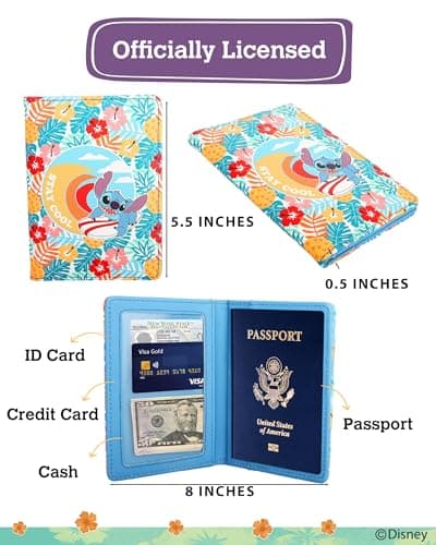 Disney Lilo & Stitch Passport Holder Travel Accessories - Officially Licensed, Multicolor, Classic — view 5