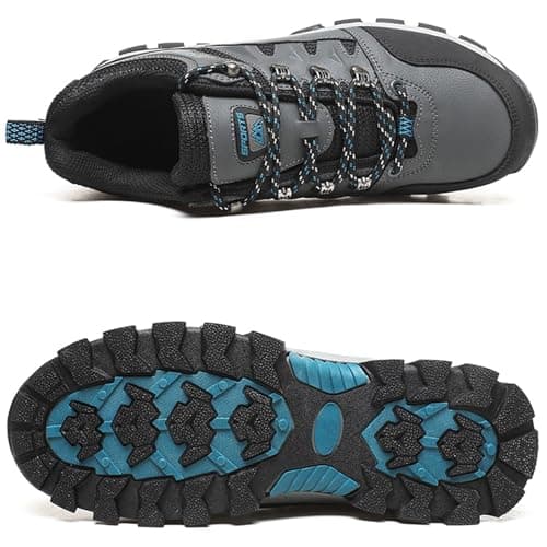 Topwolve Hiking Boots Men's Women's Waterproof Walking Shoes Low Rise Trekking Climbing Shoes Outdoor Backpacking Camping Trails Shoes,Grey,5 UK — view 4
