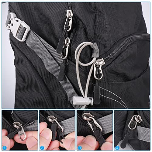 Zocipro 2Pcs Backpack Chest Strap, Adjustable Backpack Straps Belt with 4Pcs Quick Release Buckle and 10Pcs Zipper Pulls for Hiking, Running, Outdoor Activities — view 2