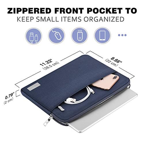 MoKo 9-11 Inch Tablet Sleeve Bag Carrying Case Fits New 11 inch iPad Air M3, iPad A16 2025, iPad Pro 11 M4/Air M2, iPad Air 5/4/3th, iPad 10/9/8/7th, Indigo — view 5