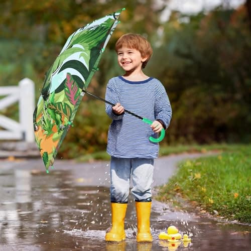 Decalsweet Kids Umbrella Dinosaur Stick Folding Umbrella Safety Open — view 5