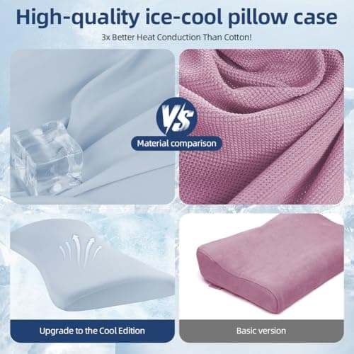 HOTUT Lumbar Support Pillow, Lower Back Pillow for Sleeping, Memory Foam Waist Pillow, Side Sleeper Low Back Pain Relief Pillow, Car Seat Cushions for Bed Chair Car Office Travel(Light Blue) — view 3