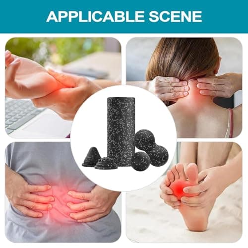 Foam Roller Kit Deep Tissue Massager Back Leg Muscles Adults Athletes — view 4