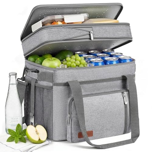 MIYCOO Cooler Bag with Expandable Double Deck, 60 Can Leakproof Cooler