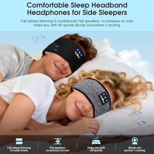 MUSICOZY 2-Pack Breathable Cooling Sleep Headphones for Side Sleepers — view 2