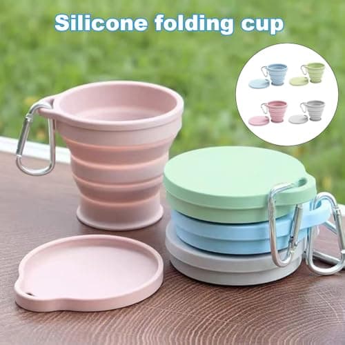 FEIHS 4 Pcs Silicone Foldable Cup,for Outdoor Activities — view 6