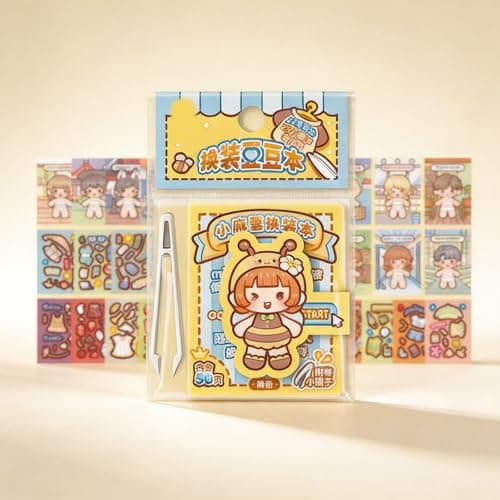Educational Creative Dress Up Sticker Book with Multiple, Yellow — view 5