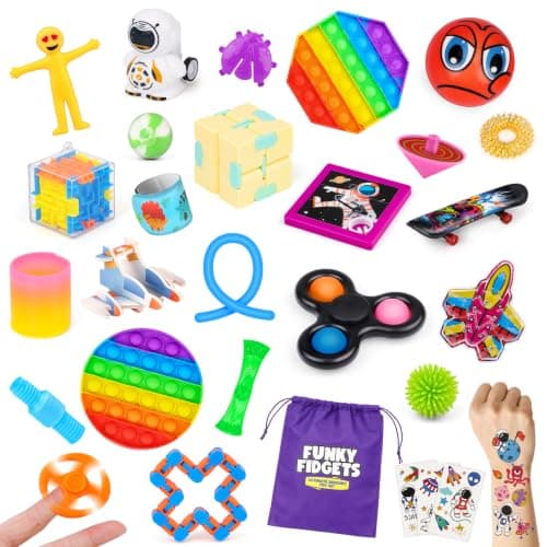 VB Fidget Toys for Kids Set – 60-Pcs Fidget Toys Pack for Pinata Stuffers, Classroom Prizes, Party Favours – Stress Relief Toy Multipack for Kids and Adults, School, Office, Travel — view 4