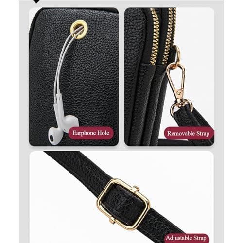 SCOFY FASHION Soft PU Leather Messenger Small Phone Crossbody Bags for Women Travel Work Purses and Handbags White — view 5