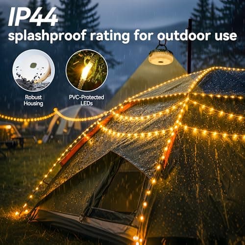 Hopexy Camping Fairy Lights Retractable Reel 10M Rolled RGB Tent Lights — view 6