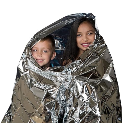 MIXIAO Emergency Foil Blanket (Pack of 15), Survival Thermal Mylar Blankets — view 6