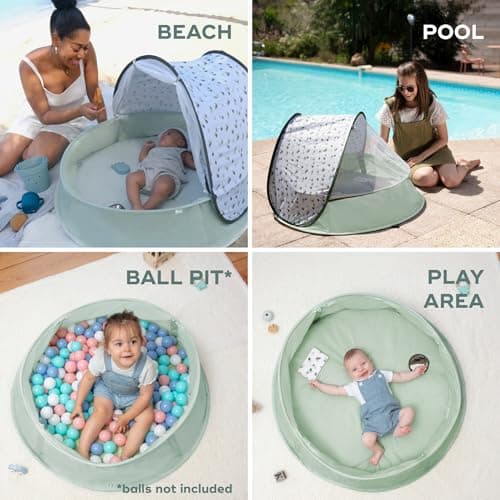 Babymoov Aquani Pop Up Baby Beach Tent & Paddling Pool - Anti-UV Sun Protection UPF 50+, Provence — view 4