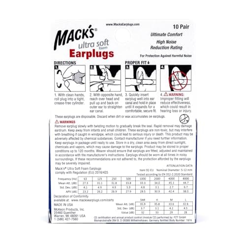 Mack's Ultra Soft Foam Earplugs 10 Pairs — view 3