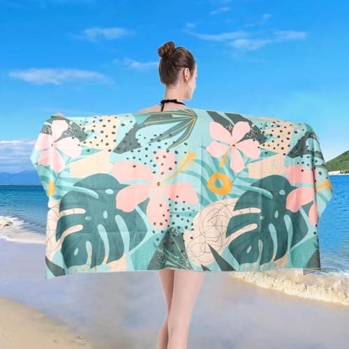 Sricam Large Microfiber Beach Towel, 180×80cm Oversized Quick Dry Beach Towels for Adults, Sand-Free Lightweight Swimming Towel for Travel, Beach & Pool — view 6
