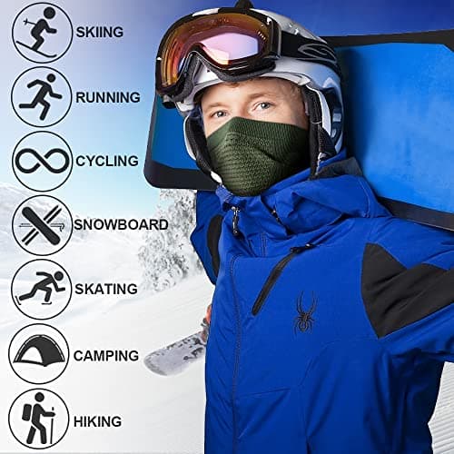 WTACTFUL Winter Neck Warmer Face Mask, Windproof Breathable Anti-Fog — view 3