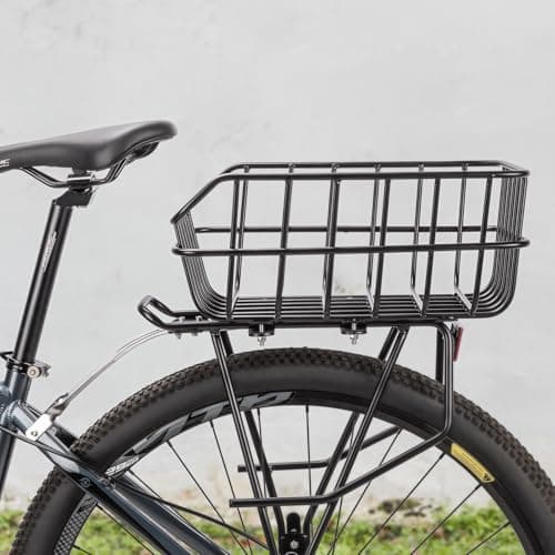 CXWXC Rear Bike Basket - Rear Mount Aluminium Bike Basket Large Capacity — view 2