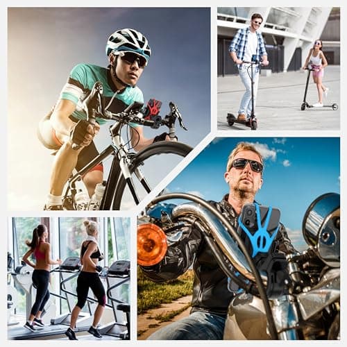 TruActive Premium Bike Phone Mount Holder | Universal Cell Phone Mount for 4"-7" Phones | Includes 6 Reusable Color Bands | Tool Free Handlebar Mount for Bicycle, Motorcycle, Electric Scooter, ATV — view 6
