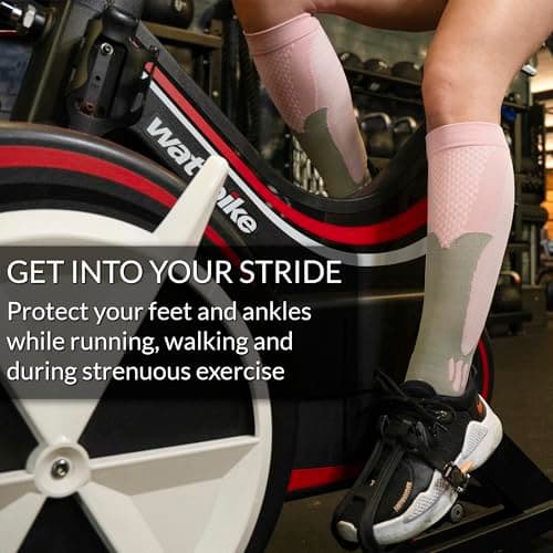 360 RELIEF 1 Pair Compression Socks for Women & Men - Graduated Support - Ideal for Running, Travel, Pregnancy, 15-20 mmHg, L/XL, Pink — view 6