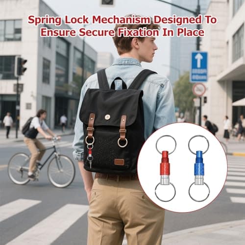 ZhouLinMou Quick Release Keychain, Detachable Pull-Apart Key Rings with Magnetic Lock - Heavy Duty Aluminum Alloy Key Organizer for Car Keys, Bags, Belts & EDC Accessories — view 5
